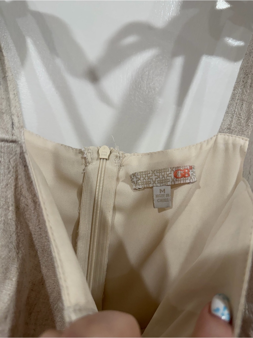 Gianni Bini Cream Zip-Back dress - Picture 3 of 9